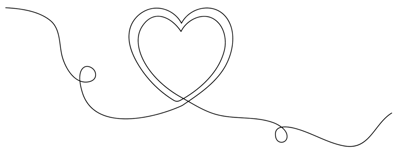 Heart Continuous One Line Art Drawing Color Shape Love Sign Outline Vector Illustration (1)